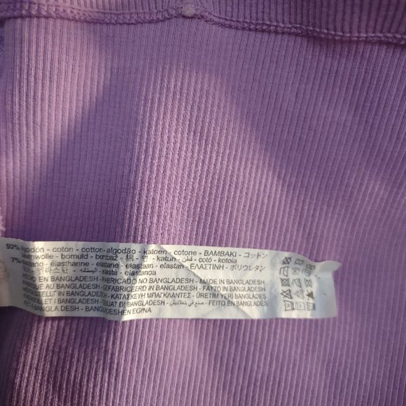 Zara Ribbed Bandeaux Top Lavender - Picture 4 of 4